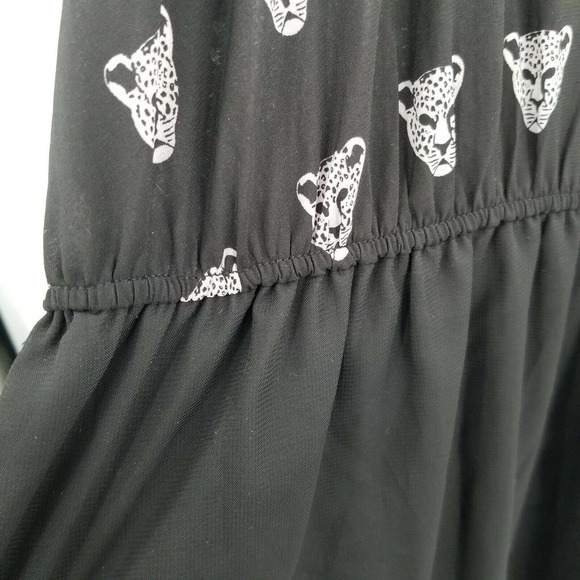 Dots leopard print high low dress womens plus size 24 black sleeveless blousan - Picture 11 of 12